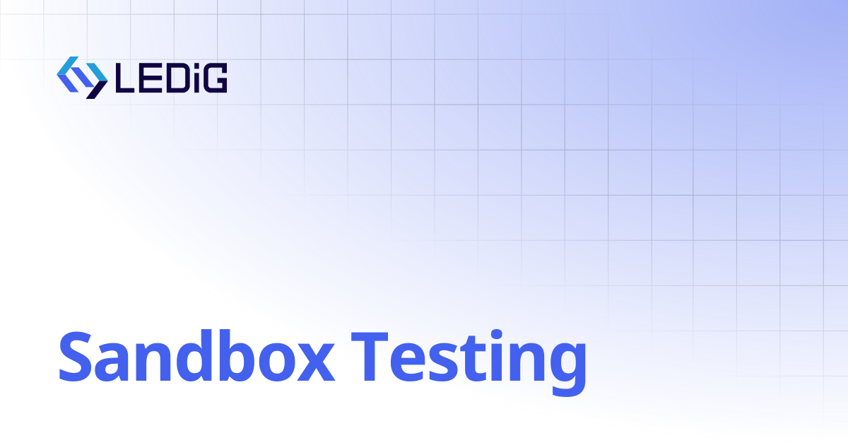 Sandbox Testing | API Reference | Ledig Developer Docs