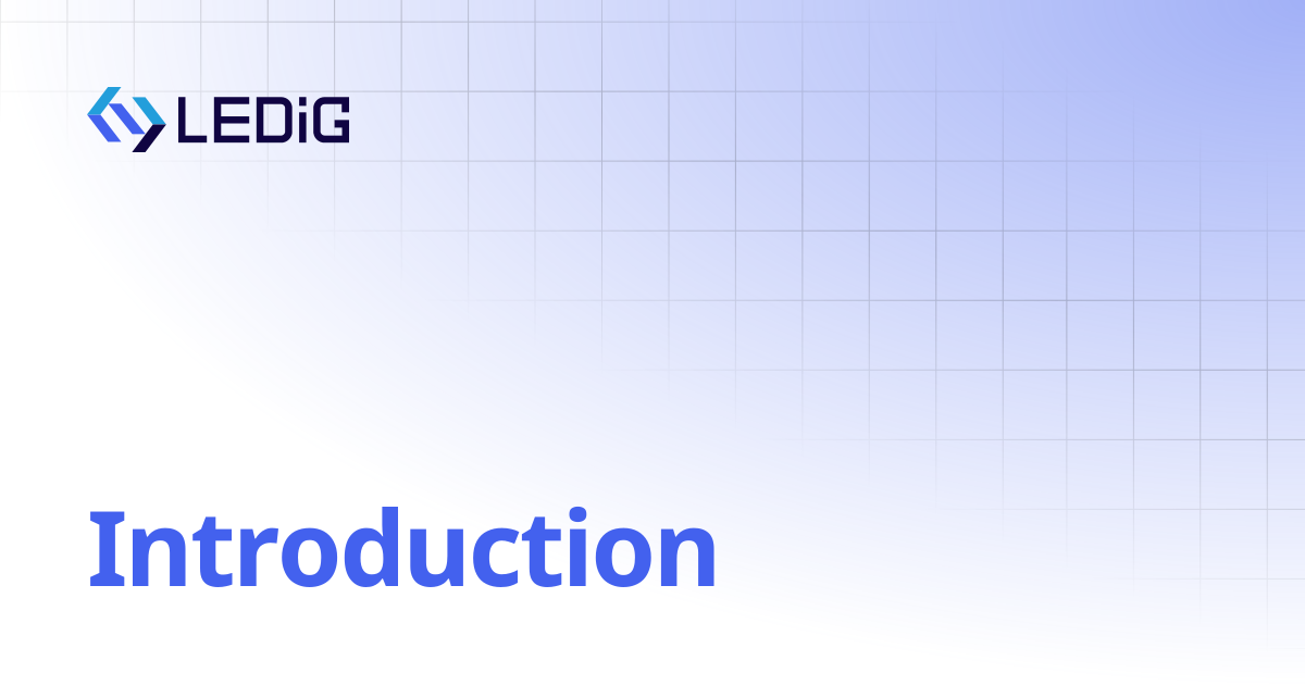 Introduction | Ledig Developer Docs